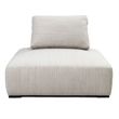 Classic Home Nico Outdoor Square Olefin Fabric Lounge Chair in Light Gray