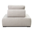 Classic Home Nico Outdoor Square Olefin Fabric Lounge Chair in Light Gray