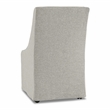 Classic Home Warwick Gray Fabric Upholstered Rolling Dining Chair Sloping Arms