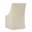 Classic Home Warwick Oatmeal Fabric Upholstered Rolling Dining Chair Sloping Arm