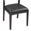 Classic Home Rooney Black Top Grain Leather Dining Chair with Solid Wood Frame