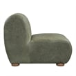 Classic Home Arcadia Olive Green Leather Accent Chair with Round Legs