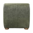 Classic Home Arcadia Olive Green Leather Accent Chair with Round Legs