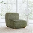 Classic Home Arcadia Olive Green Leather Accent Chair with Round Legs