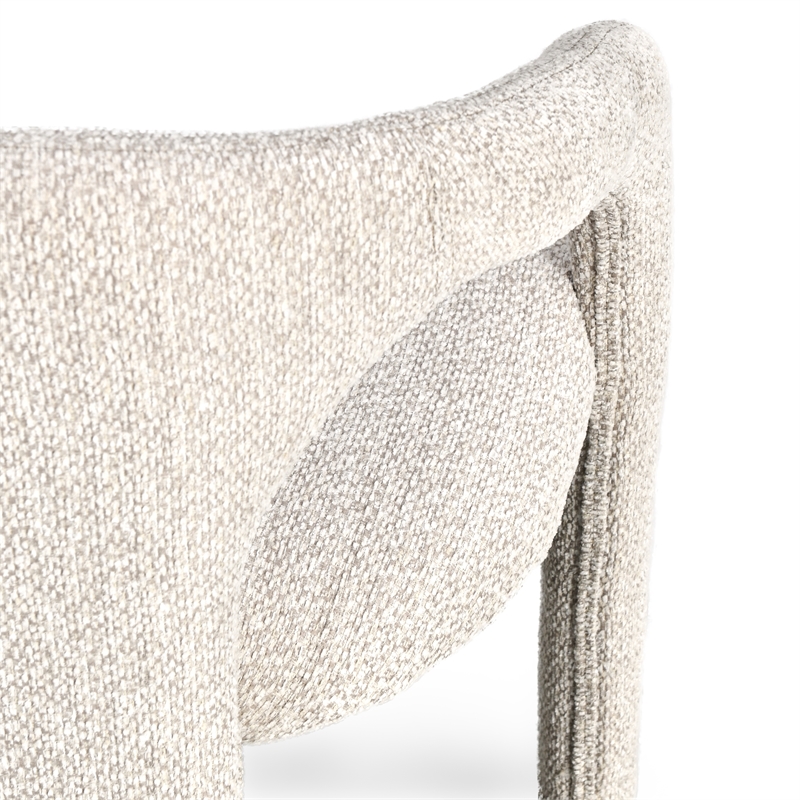 Classic Home Archie Ivory Polyester Fabric Upholstered Dining Chair