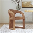 Classic Home Archie Tan Leather Upholstered Dining Chair with Solid Wood Frame