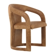 Classic Home Archie Tan Leather Upholstered Dining Chair with Solid Wood Frame
