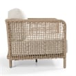 Classic Home Brisbane Natural Rattan Outdoor Accent Chair with Aluminum Frame