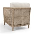 Classic Home Brisbane Natural Rattan Outdoor Accent Chair with Aluminum Frame