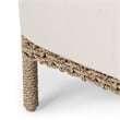 Classic Home Brisbane Natural Rattan Outdoor Accent Chair with Aluminum Frame