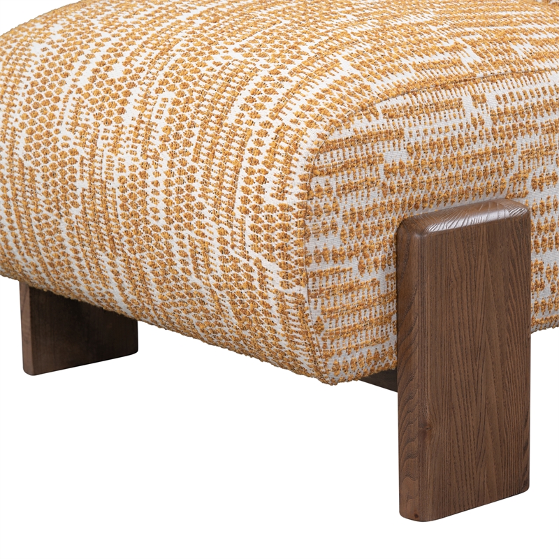 Classic Home Chelsea Fabric Accent Chair Gold Pattern with Dynamic Wood Frame