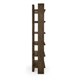Classic Home Doku 6 Shelf Open Tall Bookcase Dark Brown Oak Wood