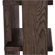 Classic Home Doku 6 Shelf Open Tall Bookcase Dark Brown Oak Wood