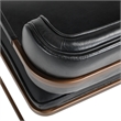 Classic Home Fonda Black Leather Cantilever Dining Chair with Welted Seam Detail