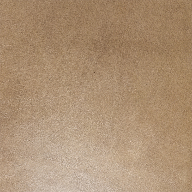 Classic Home Fonda Tan Leather Cantilever Dining Chair with Welted Seam Detail