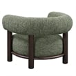 Classic Home Lars Fabric Upholstered Accent Chair Green with Wood Frame