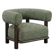 Classic Home Lars Fabric Upholstered Accent Chair Green with Wood Frame