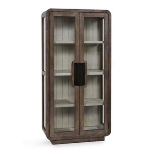 Kosas Home Ollie 70&quot Tall Reclaimed Pine Wood Display Cabinet in Brown