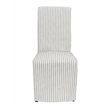 Classic Home Arianna Fabric Upholstered Dining Chair Cream Striped Set of 2