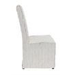 Classic Home Arianna Fabric Upholstered Dining Chair Cream Striped Set of 2