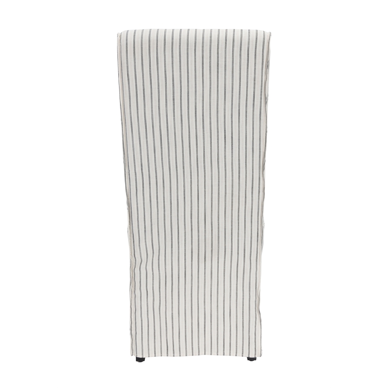 Classic Home Arianna Fabric Upholstered Dining Chair Cream Striped Set of 2