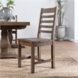 Kosas Home Caleb Solid Wood Dining Chair Distressed Brown Set of 2