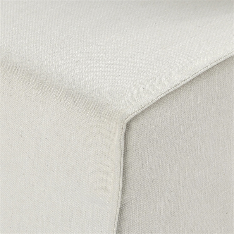 Classic Home Jordan White Fabric Upholstered Parsons Dining Chairs Set of 2