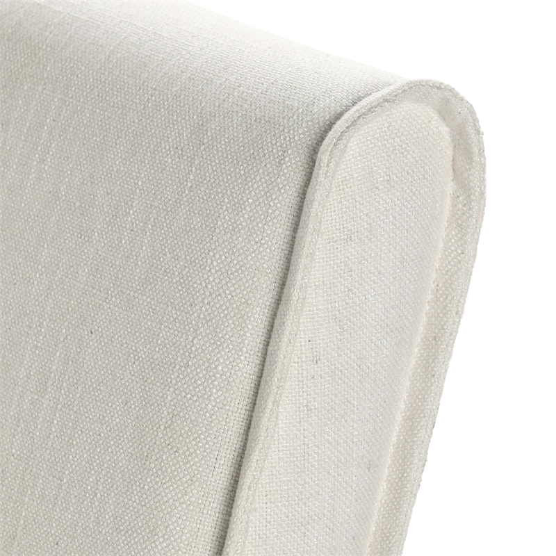 Classic Home Jordan White Fabric Upholstered Parsons Dining Chairs Set of 2