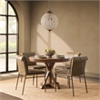 Classic Home Mayer Adobe Tan Premium Leather Dining Chair Set of 2