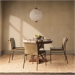 Classic Home Mayer Adobe Tan Premium Leather Dining Chair Set of 2