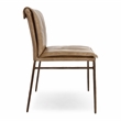 Classic Home Mayer Adobe Tan Premium Leather Dining Chair Set of 2