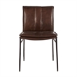 Classic Home Mayer Brown Premium Leather Dining Chair Set of 2