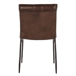 Classic Home Mayer Brown Premium Leather Dining Chair Set of 2