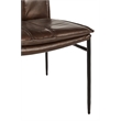 Classic Home Mayer Brown Premium Leather Dining Chair Set of 2
