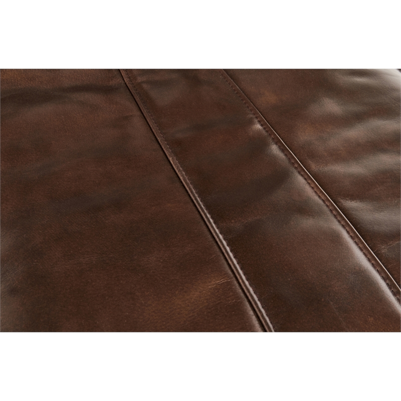 Classic Home Mayer Brown Premium Leather Dining Chair Set of 2