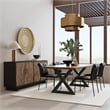 Classic Home Mayer Jet Black Premium Leather Dining Chair Set of 2