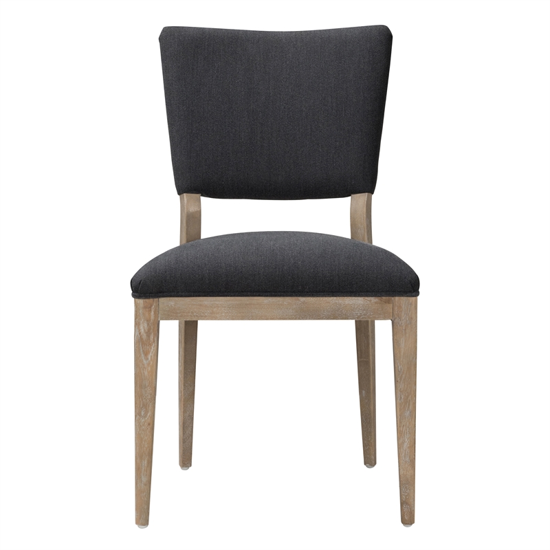 Classic Home Phillip Fabric Upholstered Dining Chair Dark Gray Set of 2