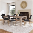 Classic Home Phillip Fabric Upholstered Dining Chair Dark Gray Set of 2