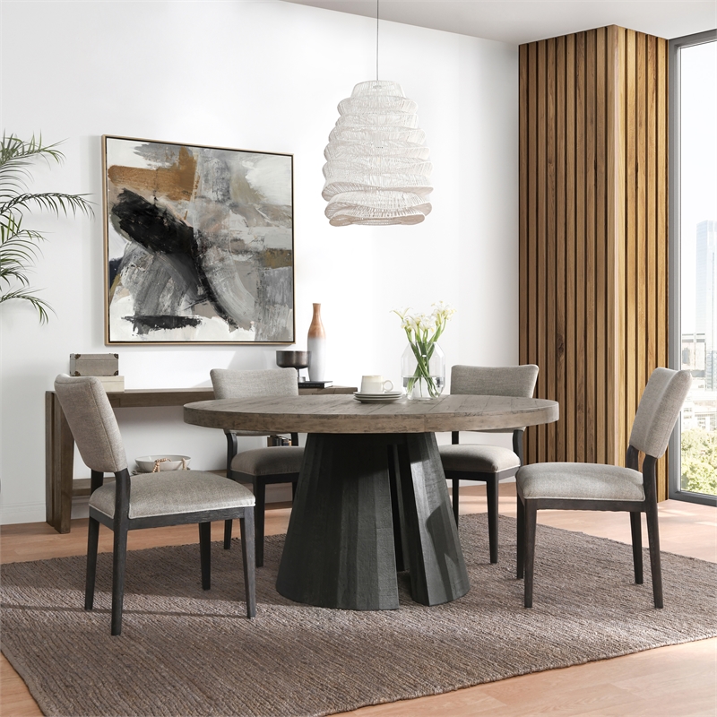 Classic Home Phillip Fabric Upholstered Dining Chair Sand Set of 2