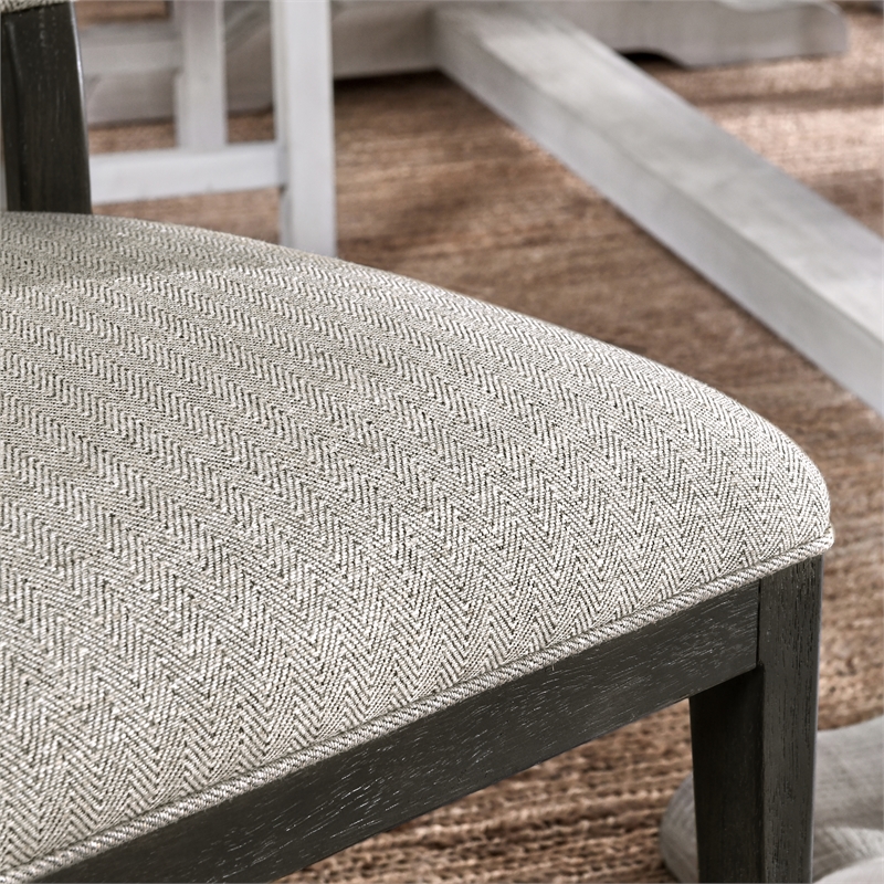 Classic Home Phillip Fabric Upholstered Dining Chair Sand Set of 2