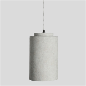 Classic Home Joel 8&quot Wide 1-Light Gray Concrete Stone Pendant