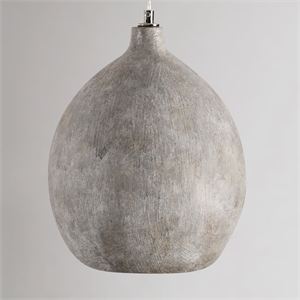Classic Home Teresa 10&quot Wide 1-Light Washed Gray Concrete Stone Pendant