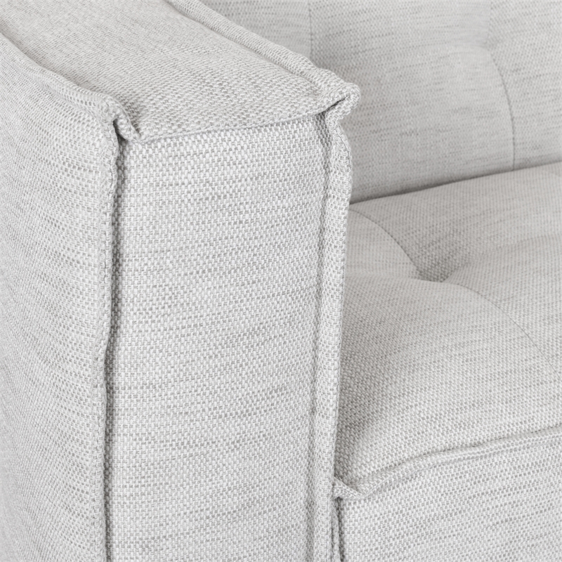 Classic Home Element Two-Piece Modern Beige Poly-Blend Fabric Sectional Sofa