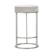 Classic Home Quinn Cotton Upholstery Counter Stool Gray and Nickel