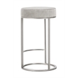 Classic Home Quinn Cotton Upholstery Counter Stool Gray and Nickel