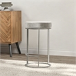 Classic Home Quinn Cotton Upholstery Counter Stool Gray and Nickel