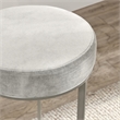 Classic Home Quinn Cotton Upholstery Counter Stool Gray and Nickel