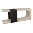 Classic Home Danica Reclaimed Oak Wood Console Table in White