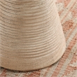 Classic Home Fern Concrete Stone Ceramic Outdoor Accent Table in Beige