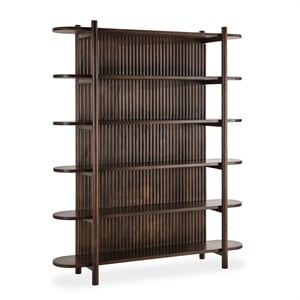 Classic Home Redford 81&quot Mango Wood Mid-Century Modern Brown Bookcase